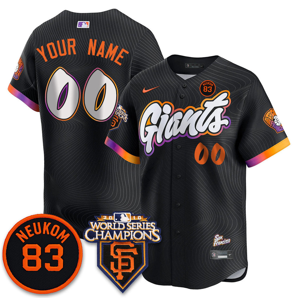 Women's Giants Bill Neukom Memories Jersey - 2010 World Series Champions - All Stitched