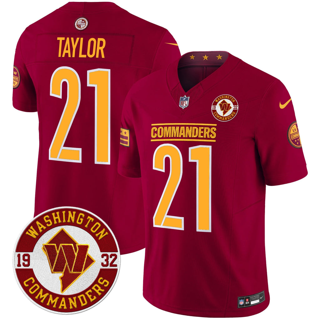 Men's Washington Commanders 2024 Vapor Limited Jersey - Est. 1932 Patch - All Stitched