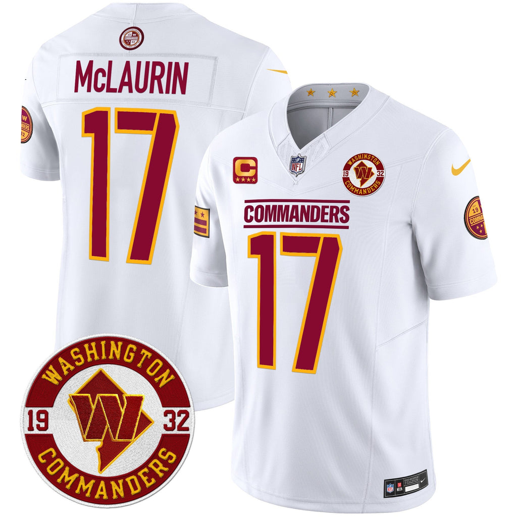 Men's Washington Commanders 2024 Vapor Limited Jersey - Est. 1932 Patch - All Stitched