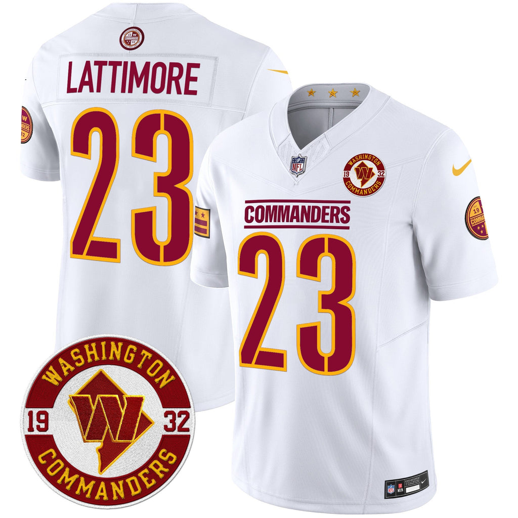 Men's Washington Commanders 2024 Vapor Limited Jersey - Est. 1932 Patch - All Stitched