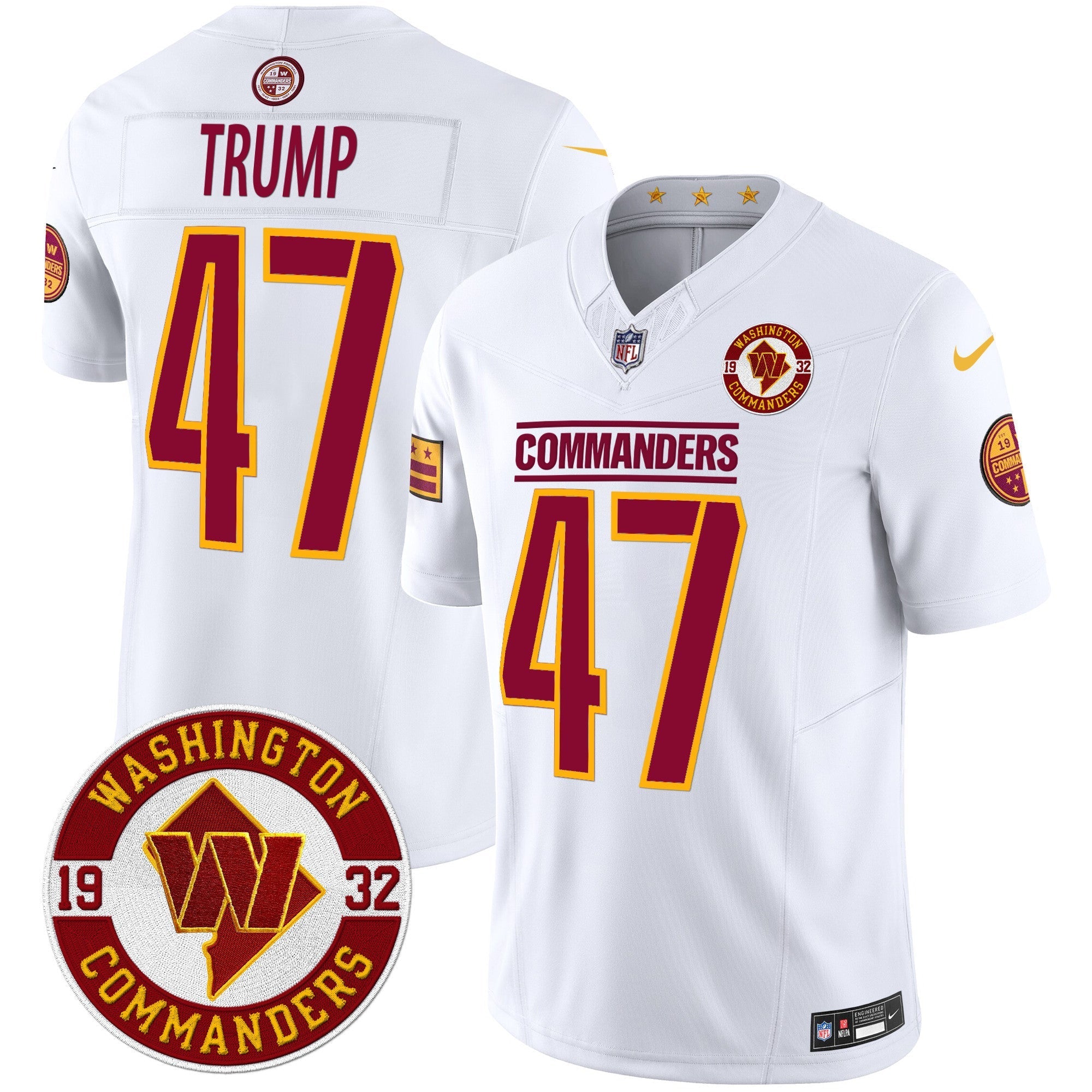 Men's Washington Commanders 2024 Vapor Limited Jersey - Est. 1932 Patch - All Stitched