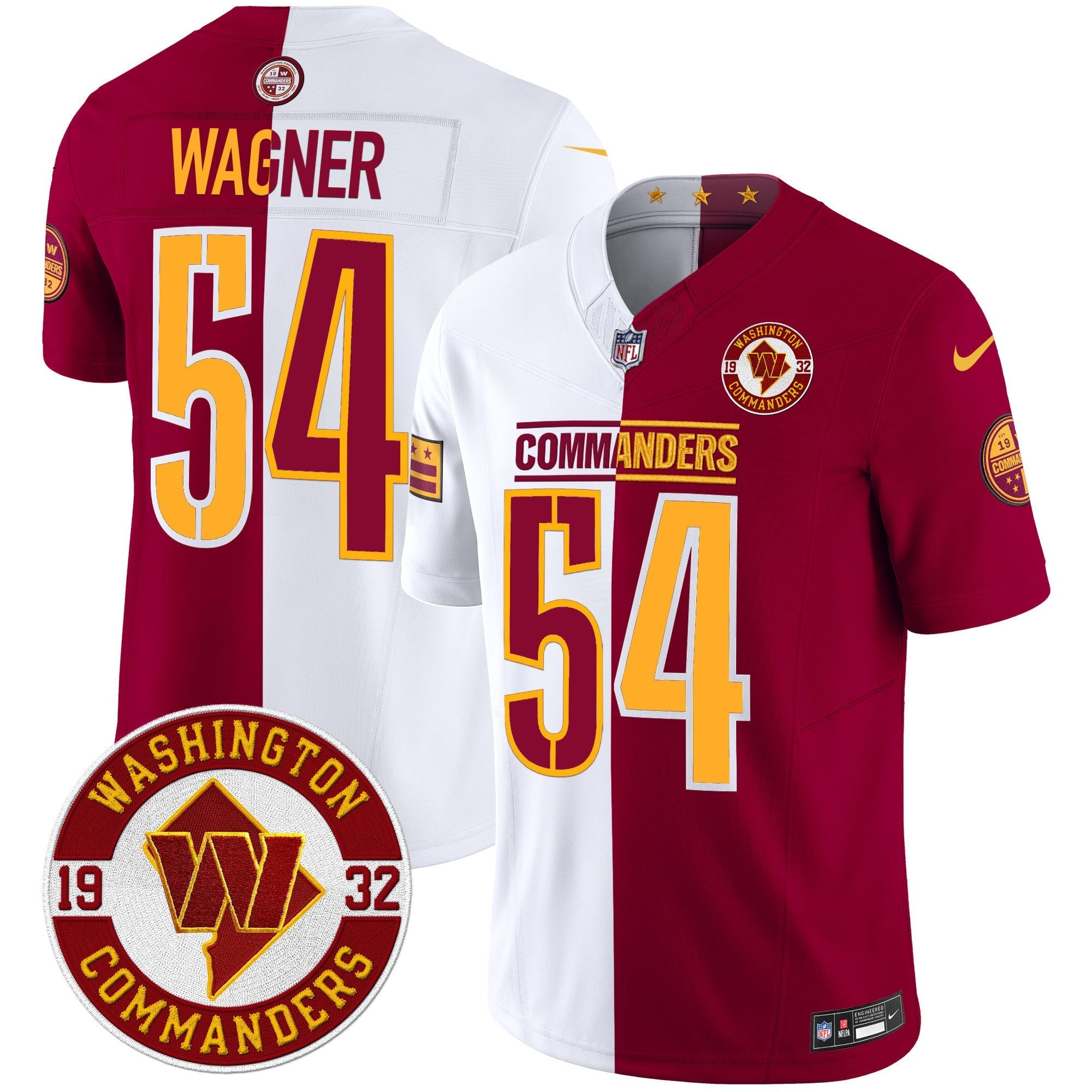Men's Washington Commanders 2024 Vapor Limited Jersey - Est. 1932 Patch - All Stitched