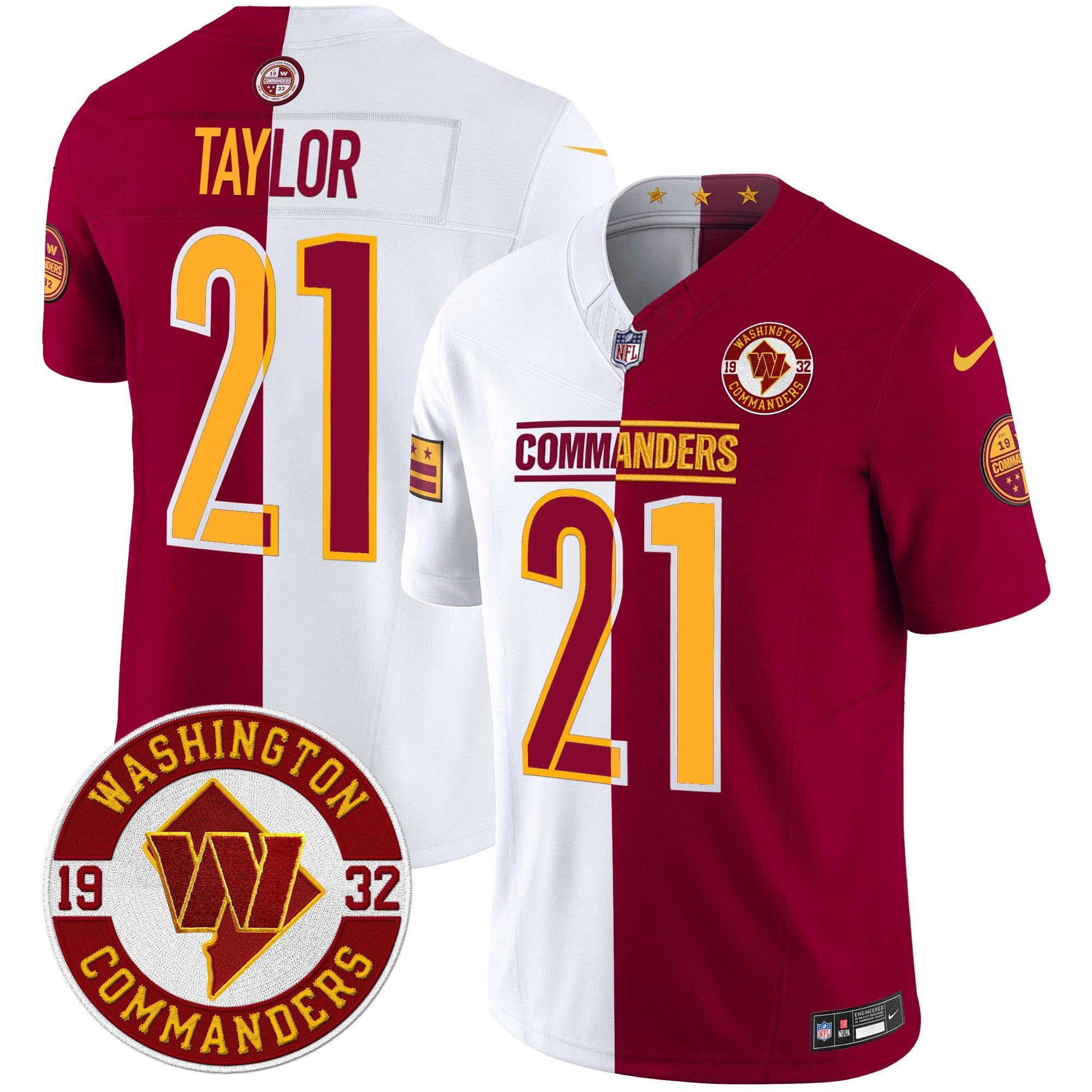 Men's Washington Commanders 2024 Vapor Limited Jersey - Est. 1932 Patch - All Stitched