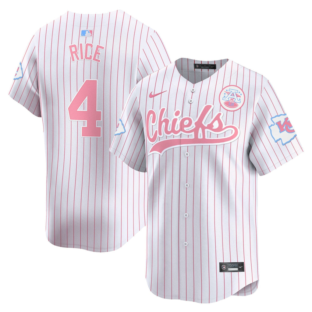 Men's Chiefs Bubblegum Pink Vapor Premier Limited Jersey - All Stitched