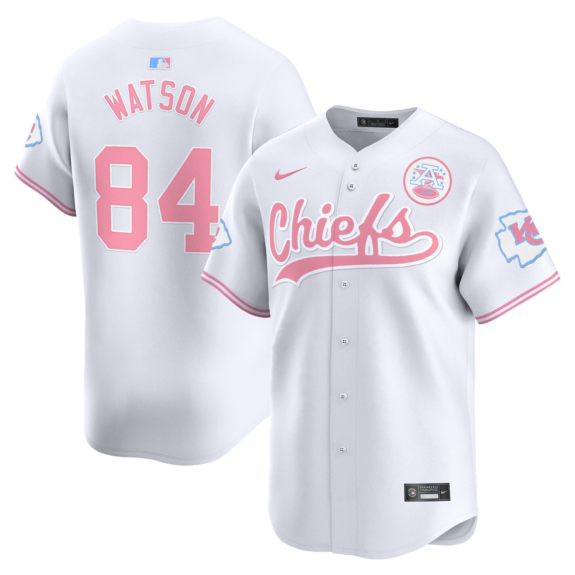Men's Chiefs Bubblegum Pink Vapor Premier Limited Jersey - All Stitched