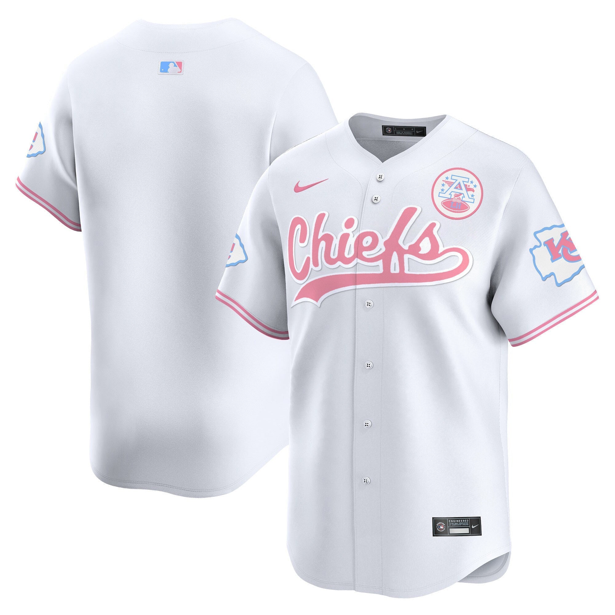 Men's Chiefs Bubblegum Pink Vapor Premier Limited Jersey - All Stitched