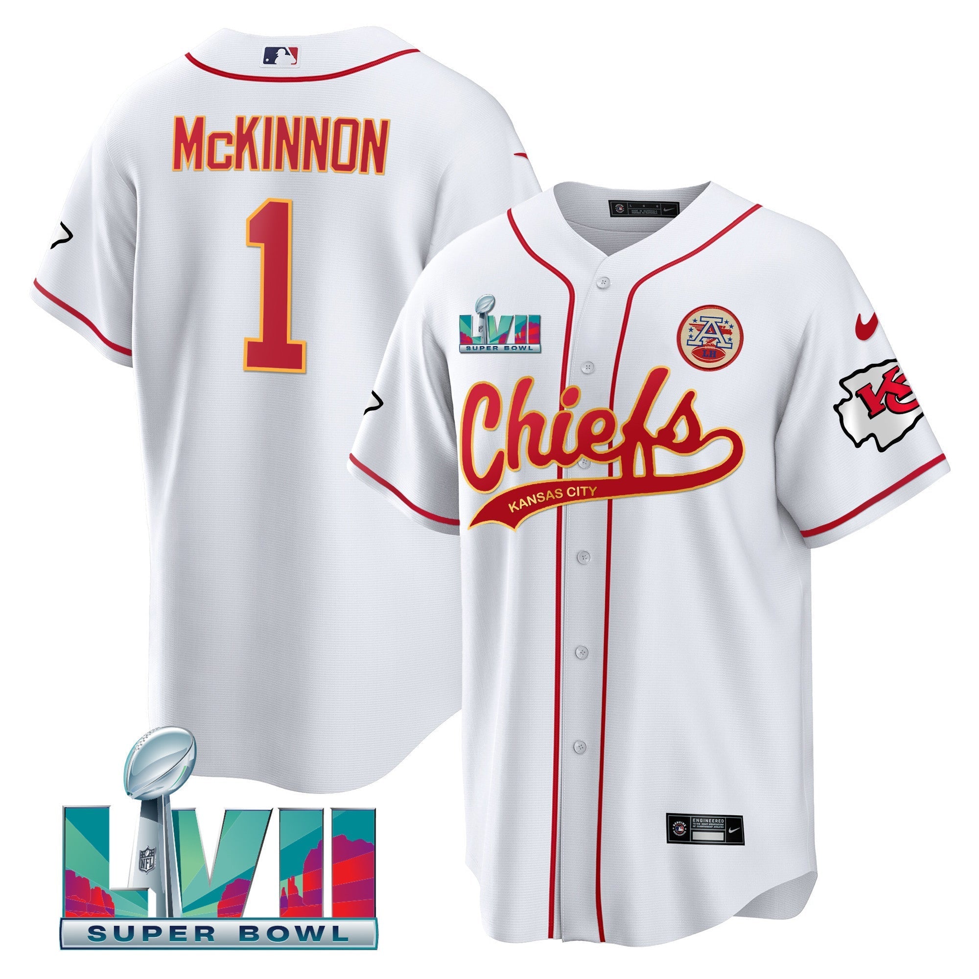 Men's Chiefs Super Bowl LVII Cool base Jersey - All Stitched