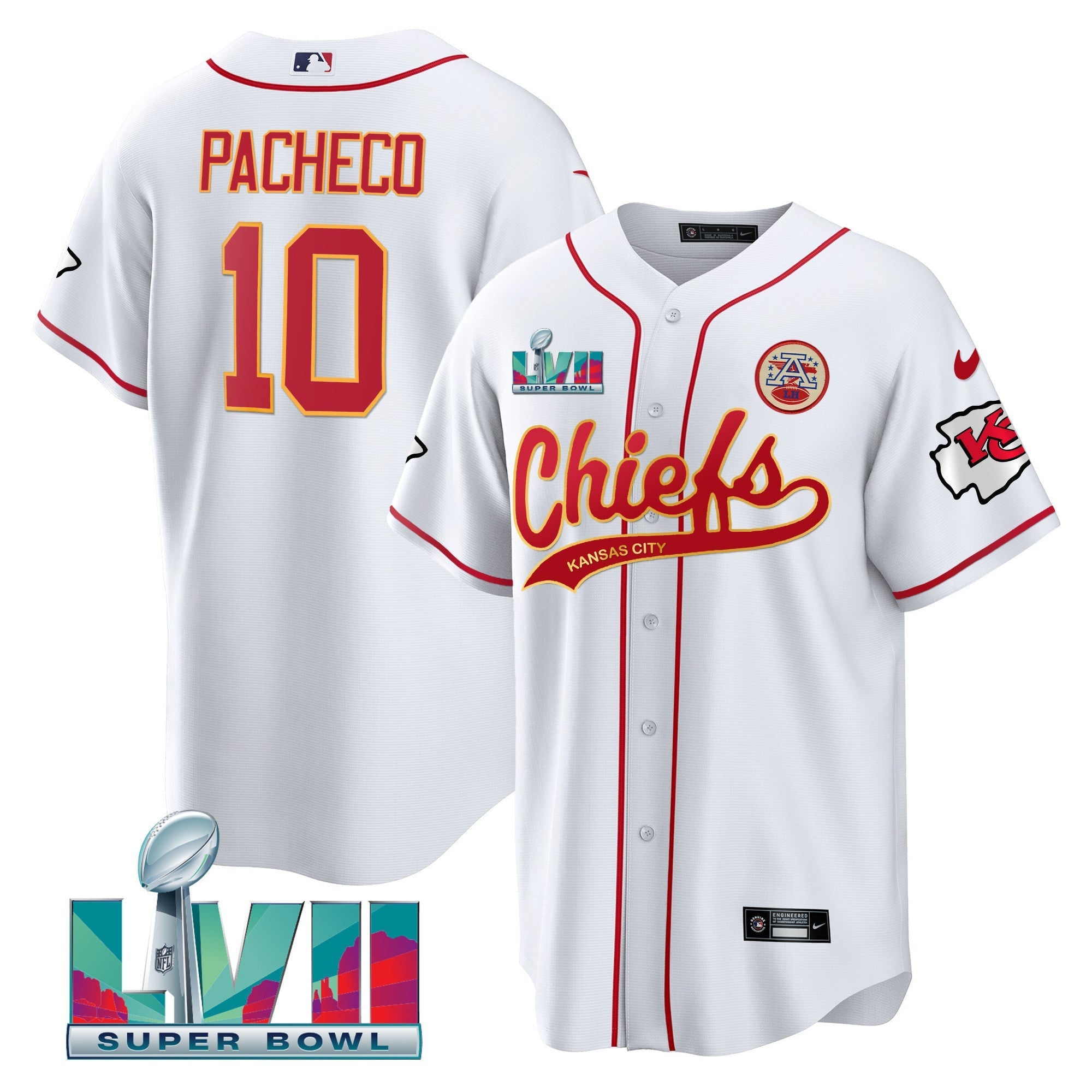 Men's Chiefs Super Bowl LVII Cool base Jersey - All Stitched