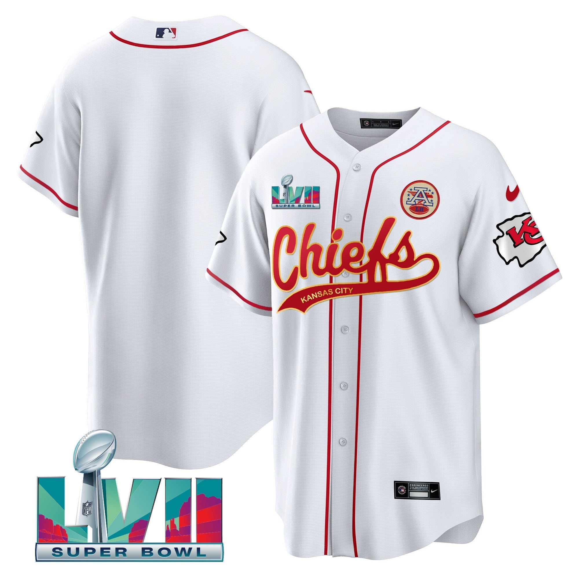 Men's Chiefs Super Bowl LVII Cool base Jersey - All Stitched