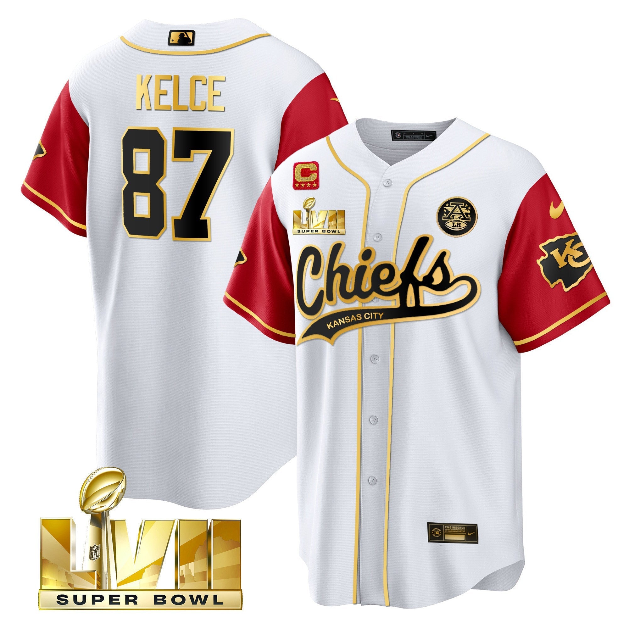 Men's Chiefs Super Bowl LVII Cool base Jersey - All Stitched