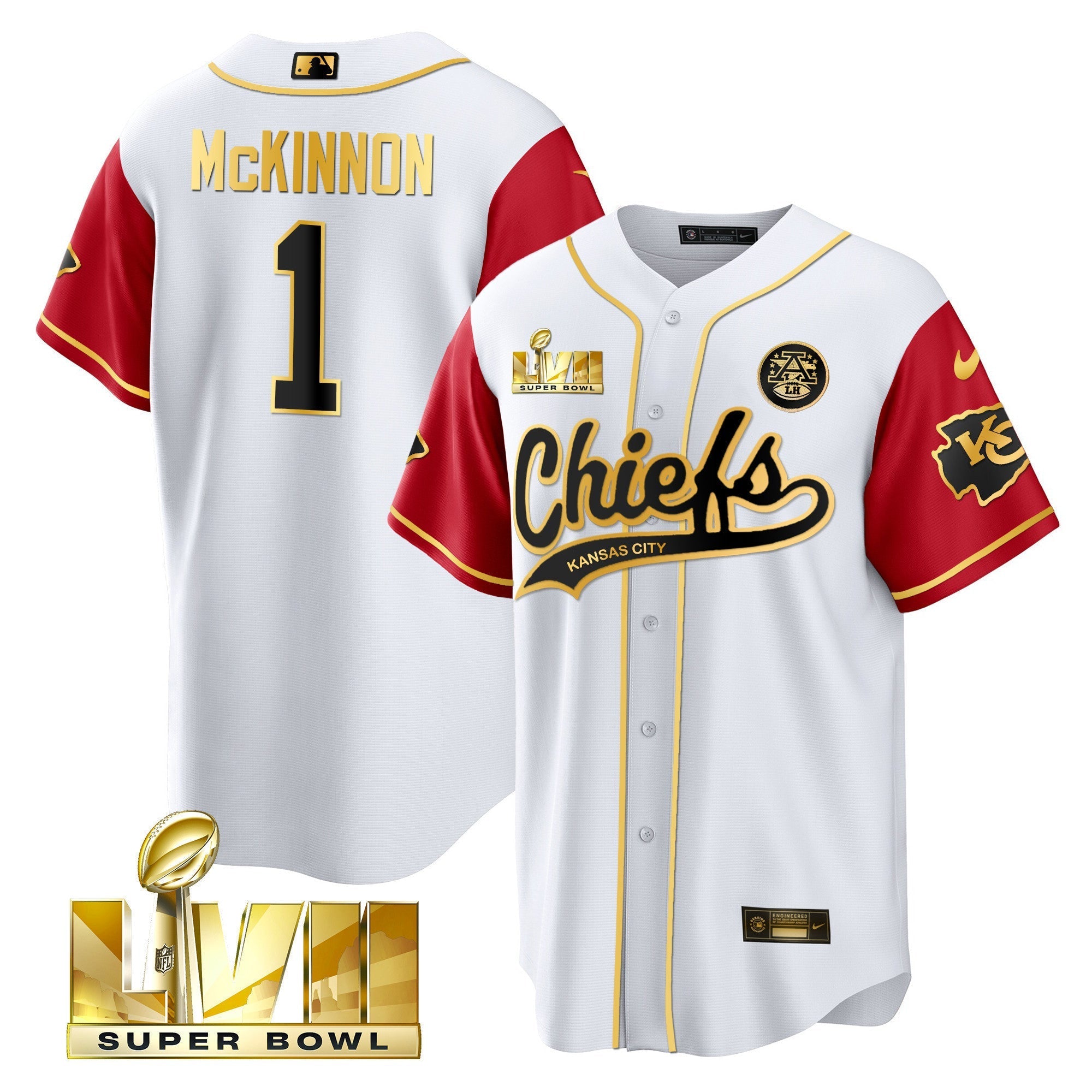 Men's Chiefs Super Bowl LVII Cool base Jersey - All Stitched
