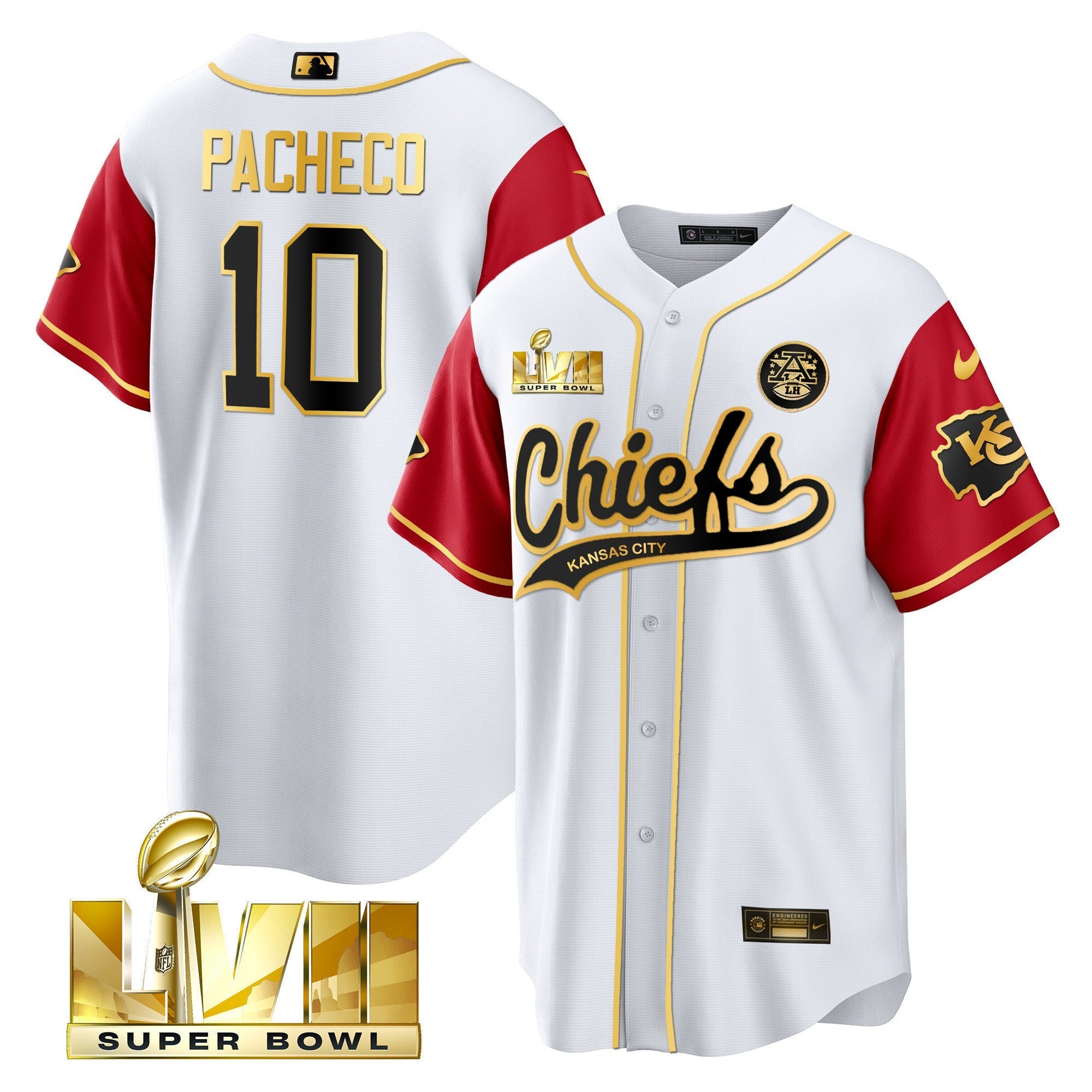 Men's Chiefs Super Bowl LVII Cool base Jersey - All Stitched