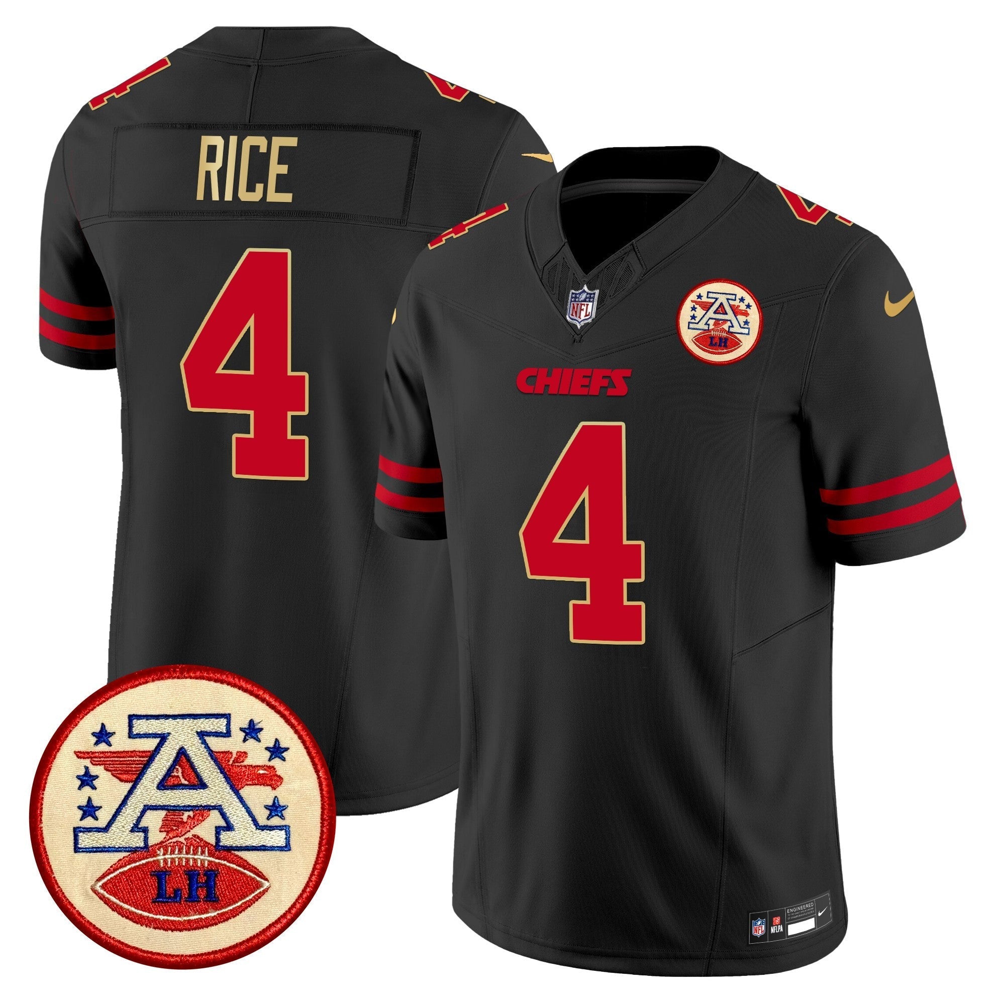 Men's Chiefs 2024 Lamar Hunt Patch Vapor Limited Jersey - All Stitched