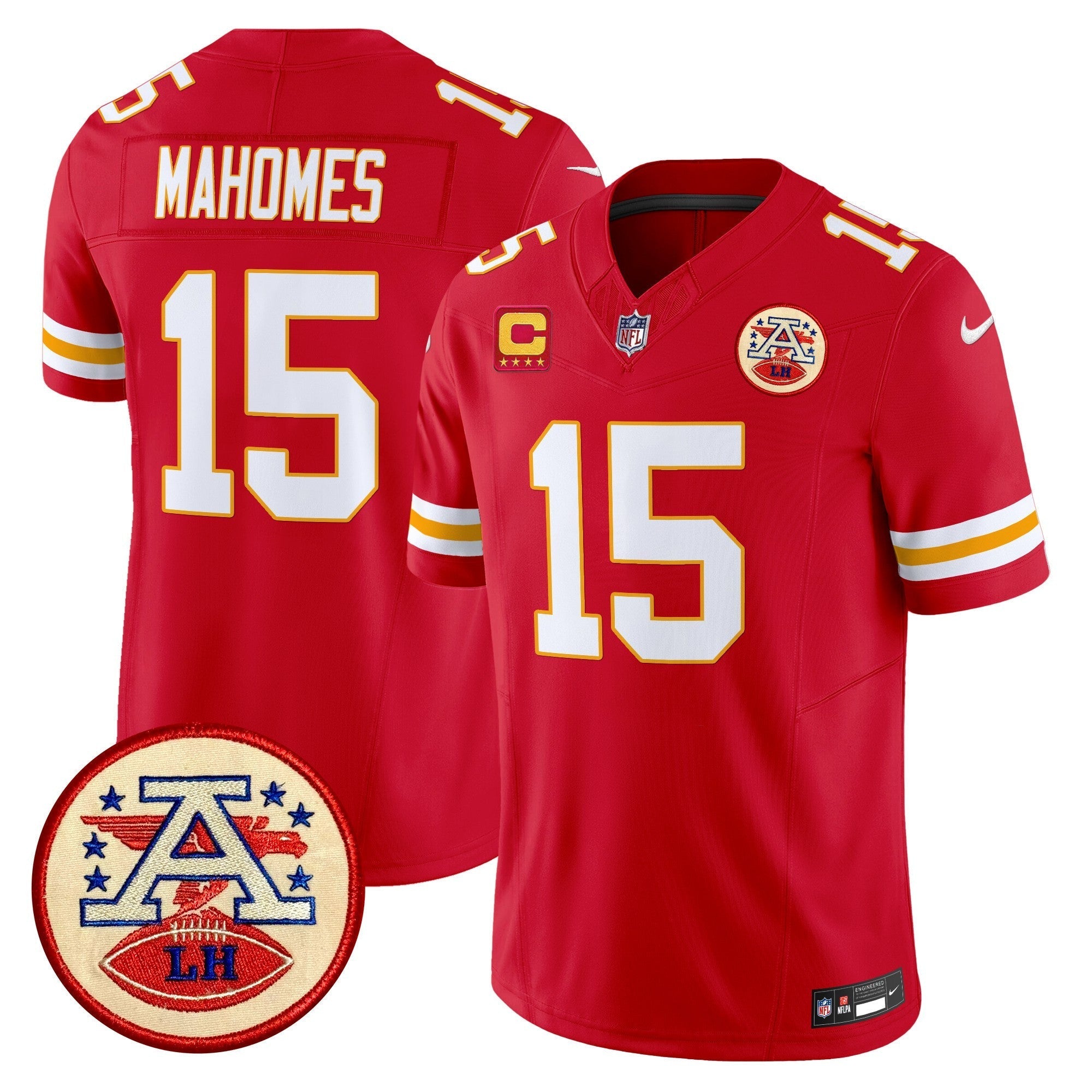Men's Chiefs 2024 Lamar Hunt Patch Vapor Limited Jersey - All Stitched