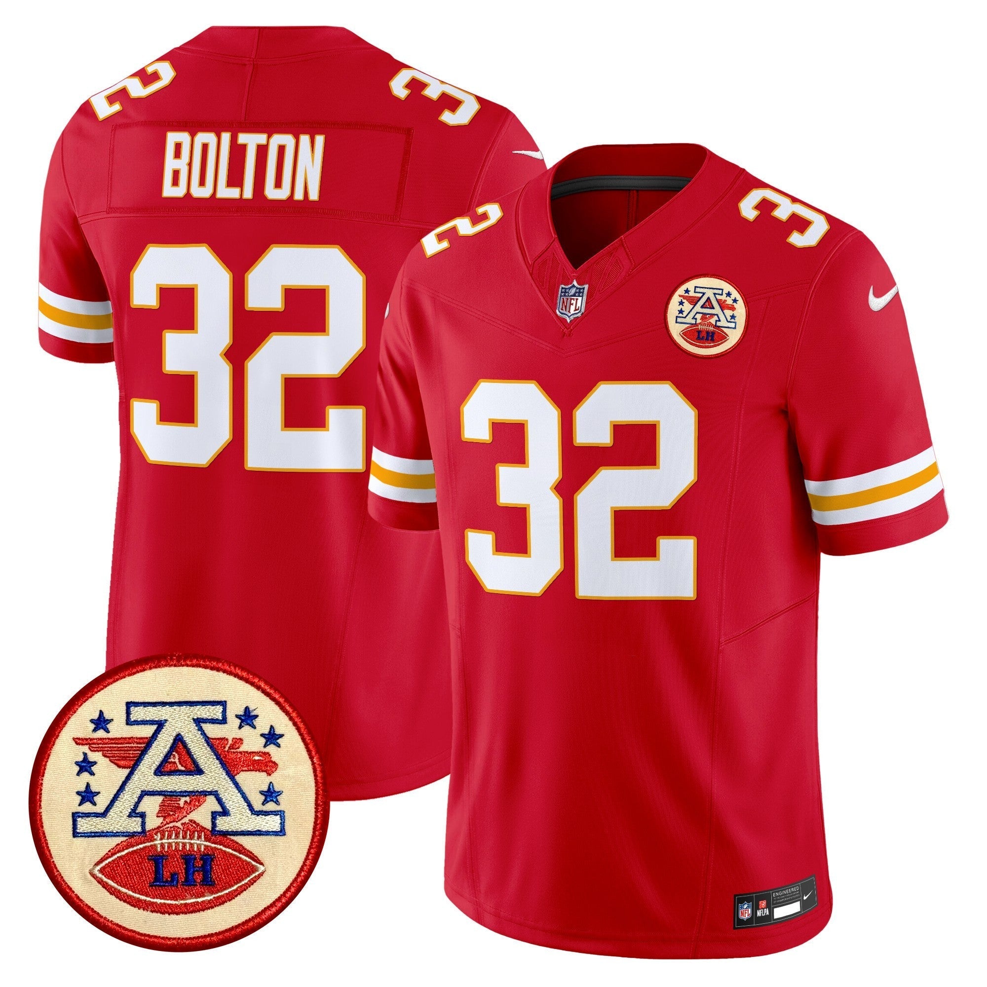 Men's Chiefs 2024 Lamar Hunt Patch Vapor Limited Jersey - All Stitched