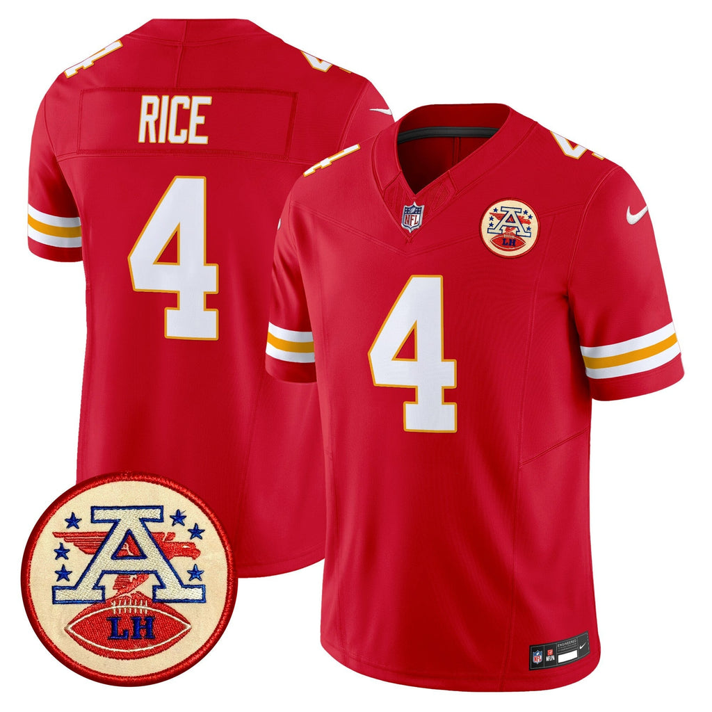 Men's Chiefs 2024 Lamar Hunt Patch Vapor Limited Jersey - All Stitched