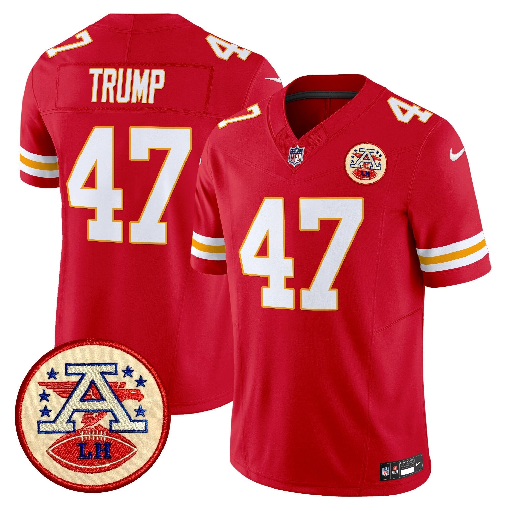 Men's Chiefs 2024 Lamar Hunt Patch Vapor Limited Jersey - All Stitched