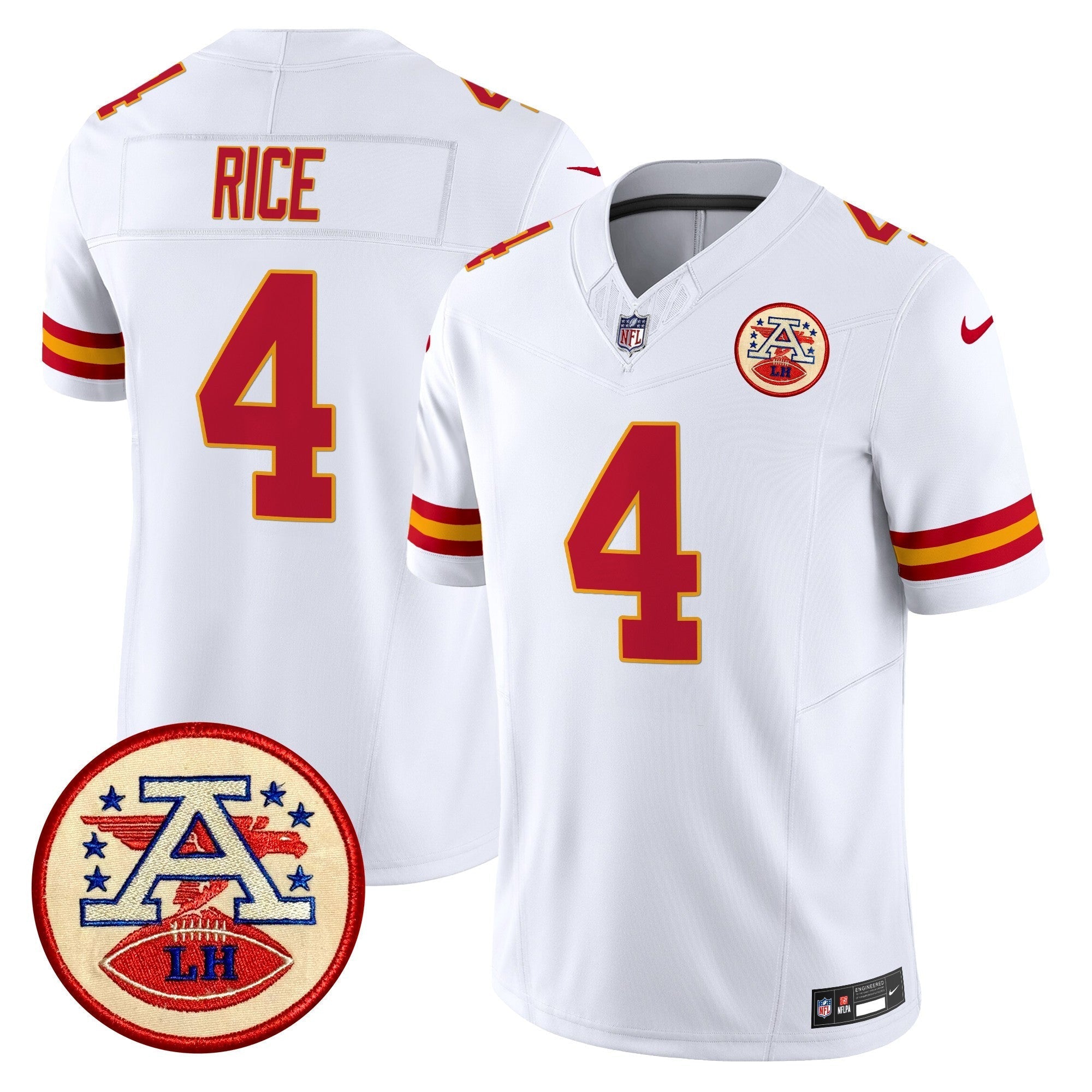 Men's Chiefs 2024 Lamar Hunt Patch Vapor Limited Jersey - All Stitched