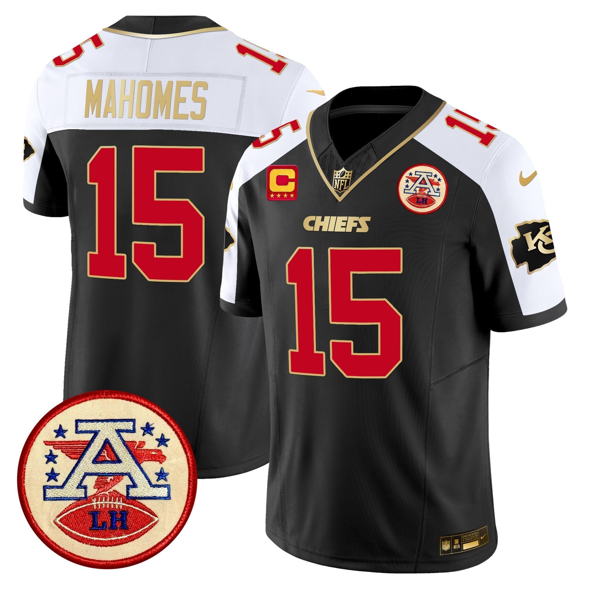 Men's Chiefs 2024 Lamar Hunt Patch Vapor Limited Jersey - All Stitched