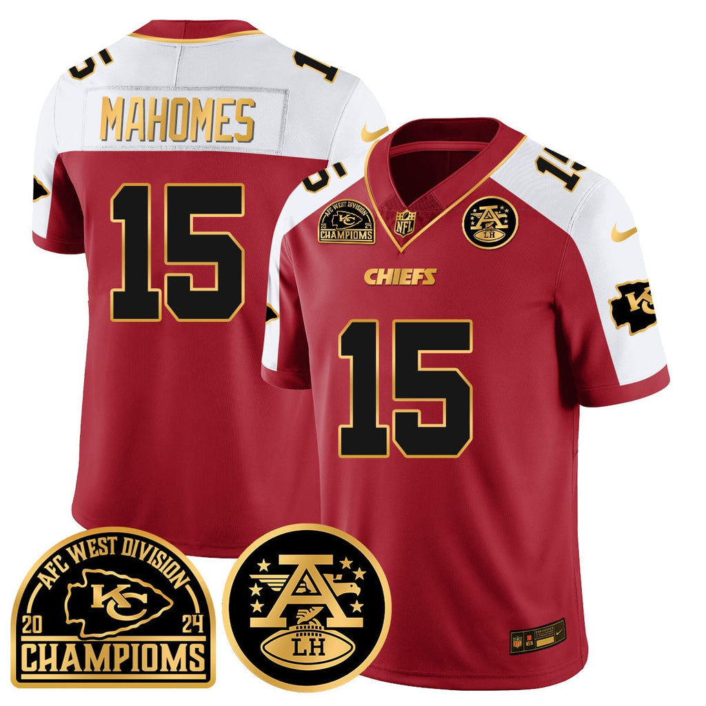 Men's Chiefs 2024 AFC West Champs Jersey - All Stitched