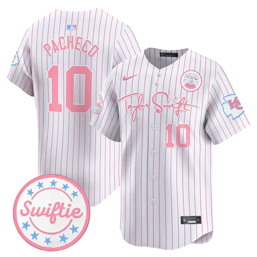 Men's Chiefs Taylor Swift Bubblegum Pink Vapor Premier Limited Jersey - All Stitched
