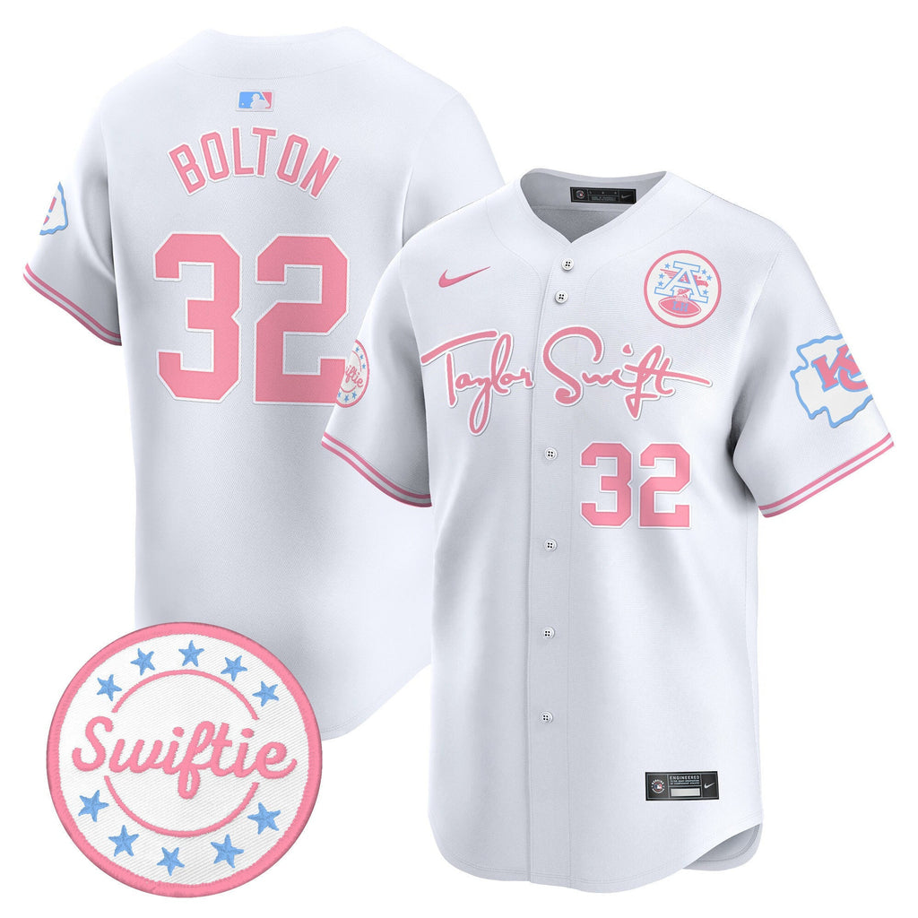 Men's Chiefs Taylor Swift Bubblegum Pink Vapor Premier Limited Jersey - All Stitched