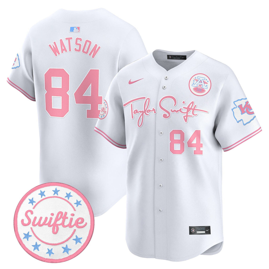 Men's Chiefs Taylor Swift Bubblegum Pink Vapor Premier Limited Jersey - All Stitched