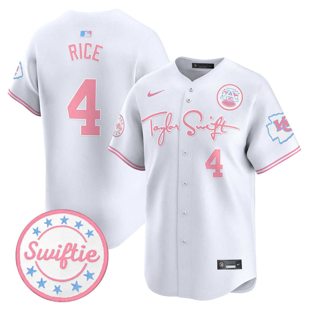 Men's Chiefs Taylor Swift Bubblegum Pink Vapor Premier Limited Jersey - All Stitched