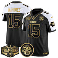 Men's Chiefs 2024 AFC West Division Champions Patch Gold Vapor Limited Jersey - All Stitched