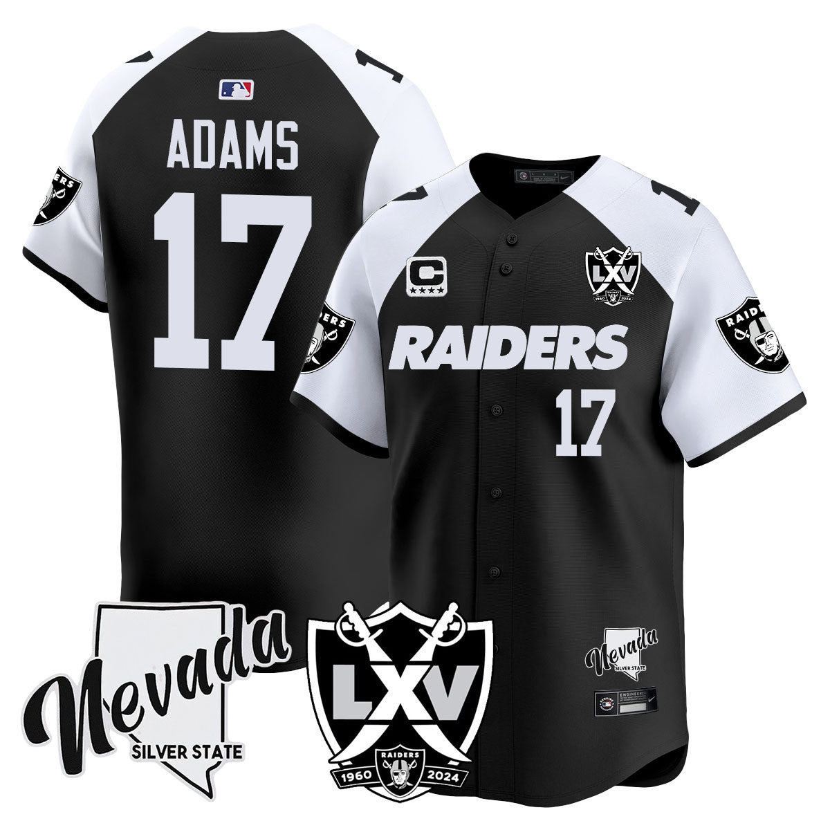 Men's Raiders 2024 Baseball Limited Jersey - 65th Anniversary - All Stitched