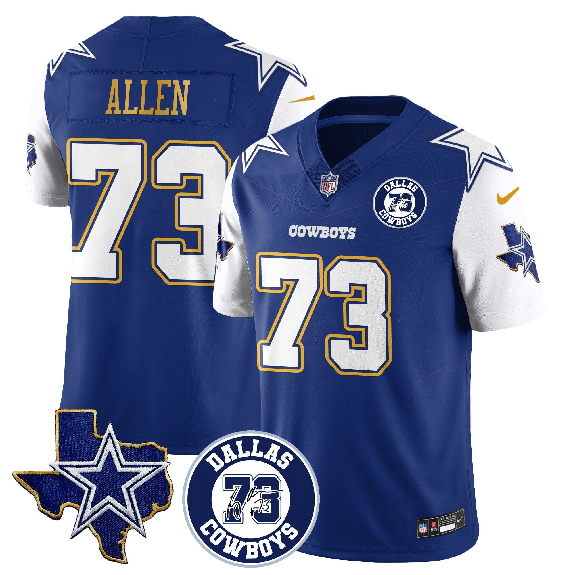 Dallas Cowboys Larry Allen Memorial Jersey All-Stitched