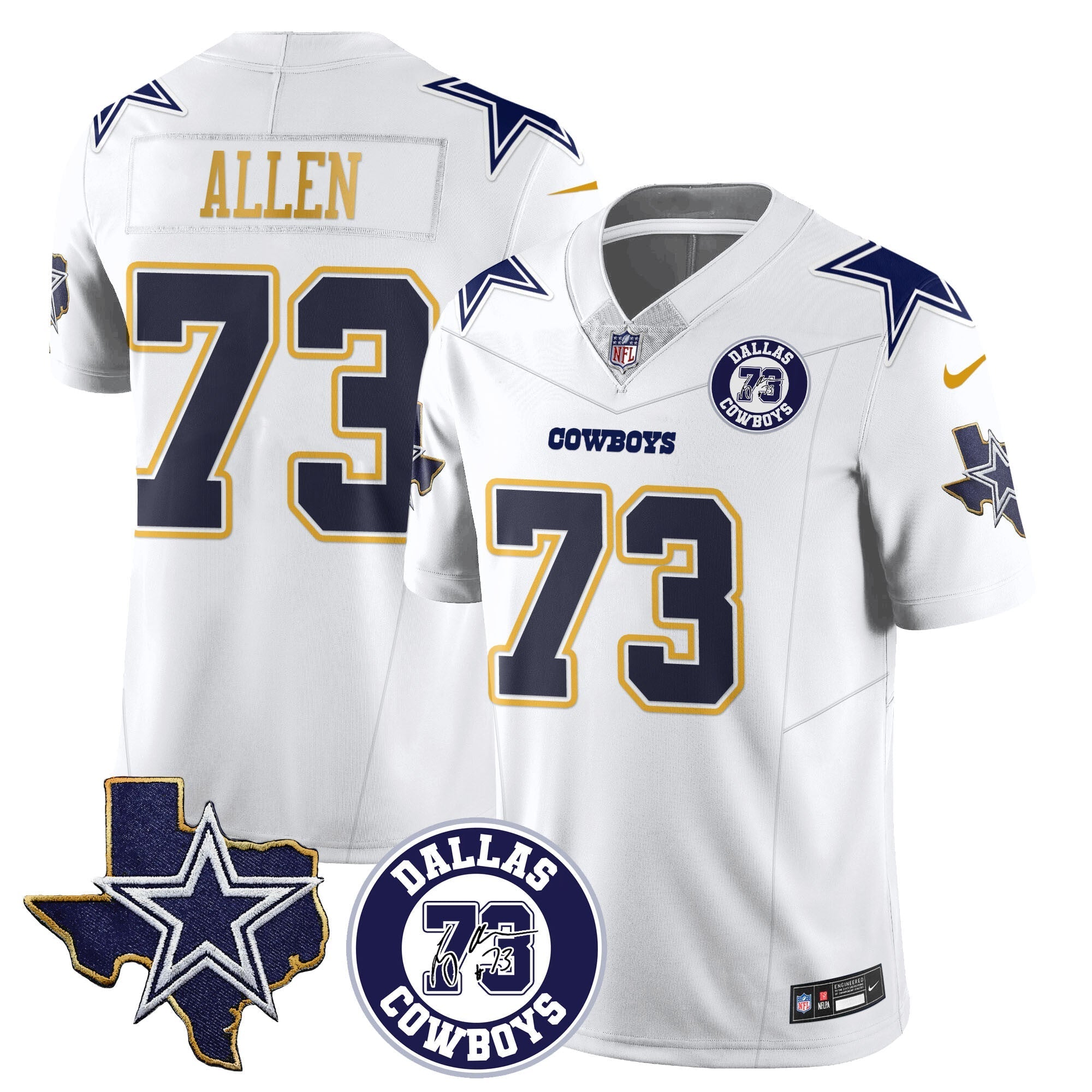 Dallas Cowboys Larry Allen Memorial Jersey All-Stitched