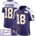 Men's Vikings Bud Grant Patch Classic Limited Jersey V2 - All Stitched