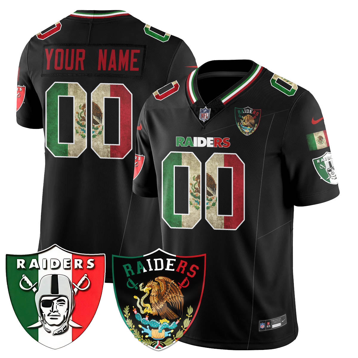 Las Vegas Raiders Mexico Vapor Limited Jersey - All Stitched