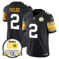Men's Steelers 50th Anniversary Of Super Bowl IX Patch Vapor Limited Jersey - All Stitched