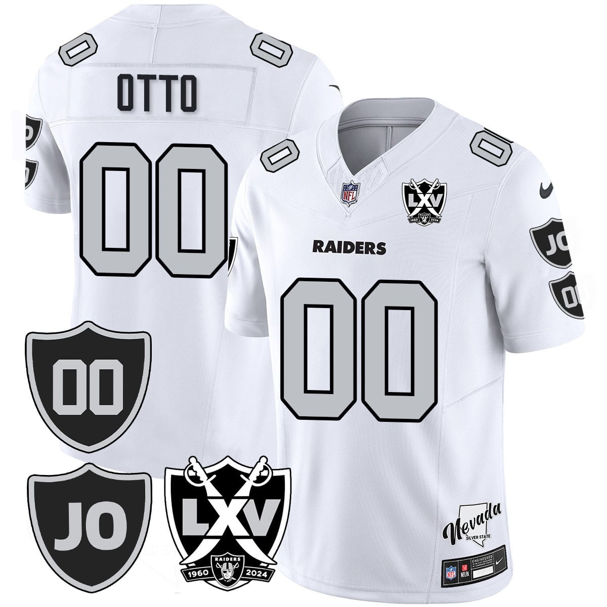 Men's Raiders Vapor Limited Jersey - All Stitched - Honor Jim Otto