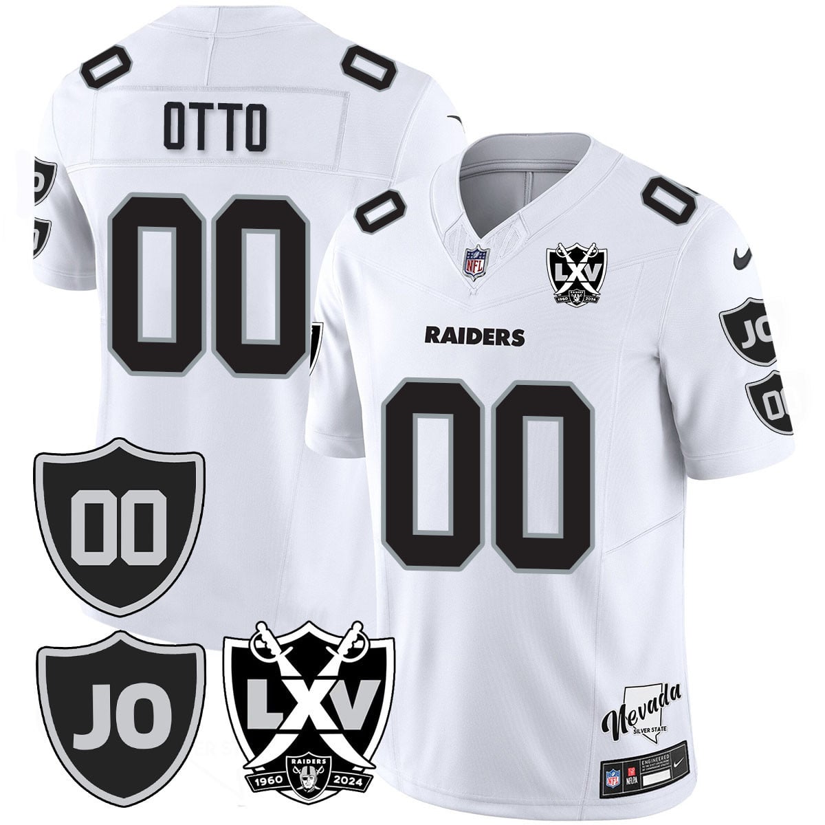 Men's Raiders Vapor Limited Jersey - All Stitched - Honor Jim Otto