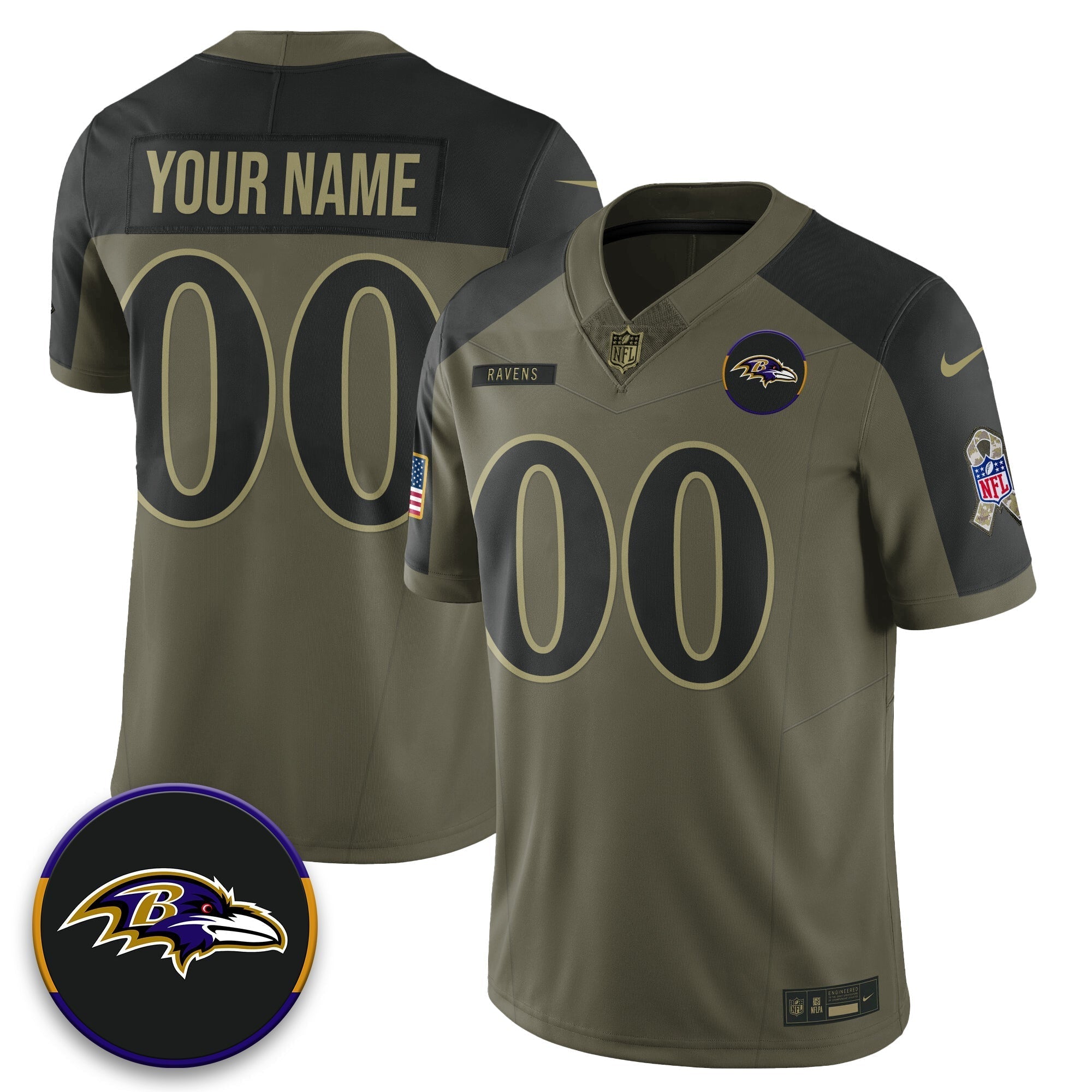Baltimore Ravens 2025 Salute to Service Limited Jersey - All Stitched