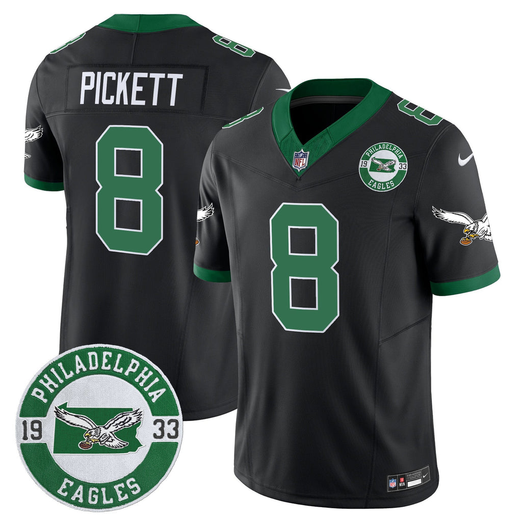 Men's Philadelphia Eagles 2024 Throwback Vapor Limited Jersey - Est. 1933 Patch - All Stitched
