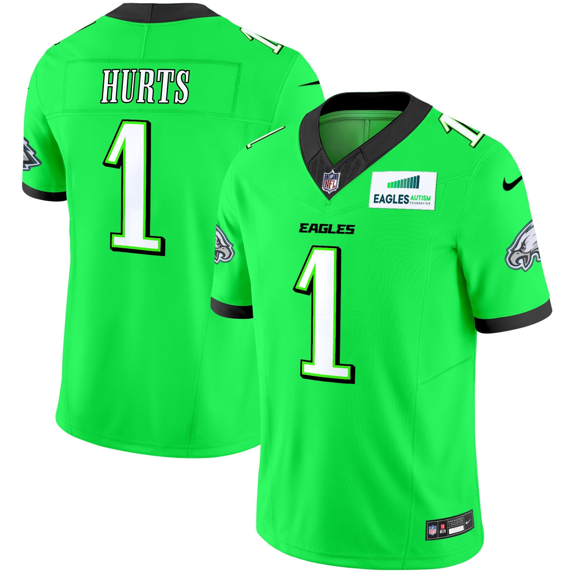 Men's Eagles Autism Foundation Patch Vapor Limited Jersey - All Stitched