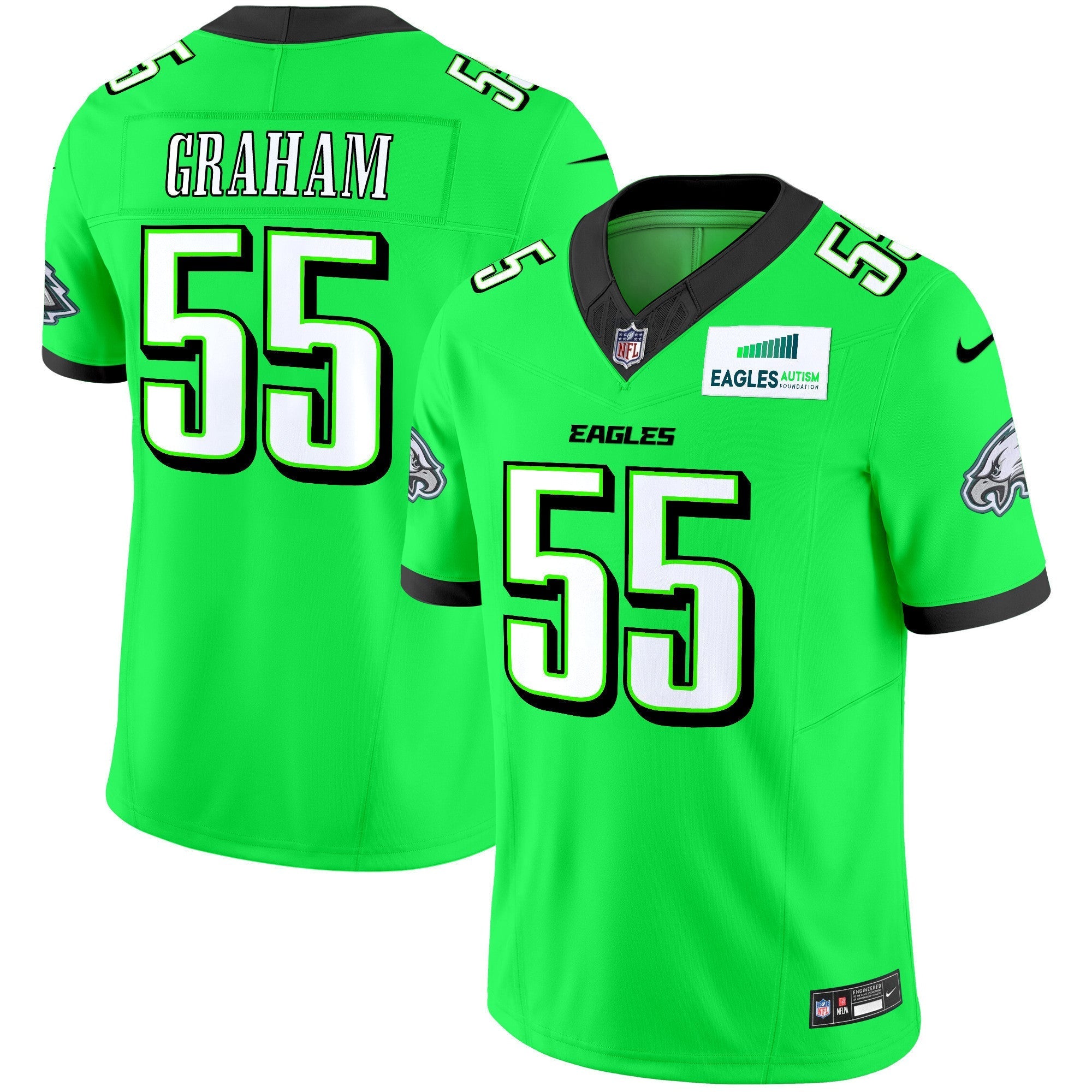 Men's Eagles Autism Foundation Patch Vapor Limited Jersey - All Stitched