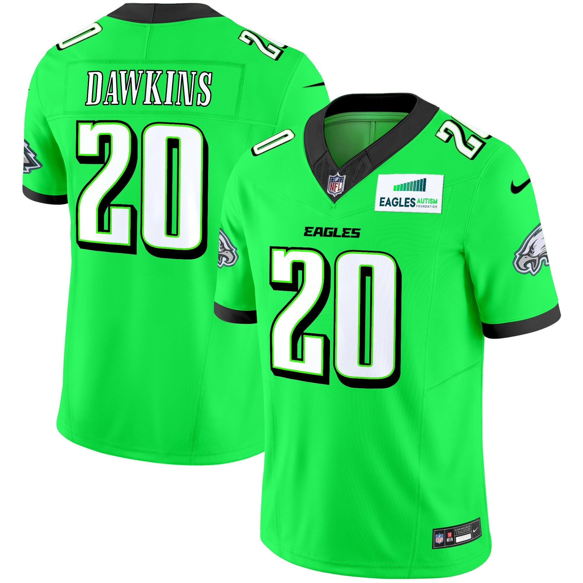 Men's Eagles Autism Foundation Patch Vapor Limited Jersey - All Stitched