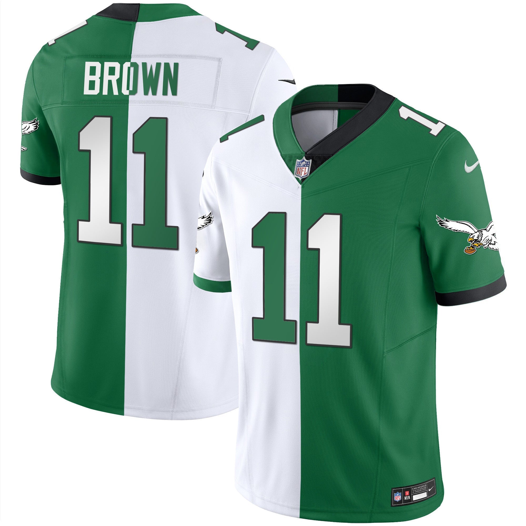 Men's Eagles Throwback Kelly Vapor Limited Jersey - All Stitched