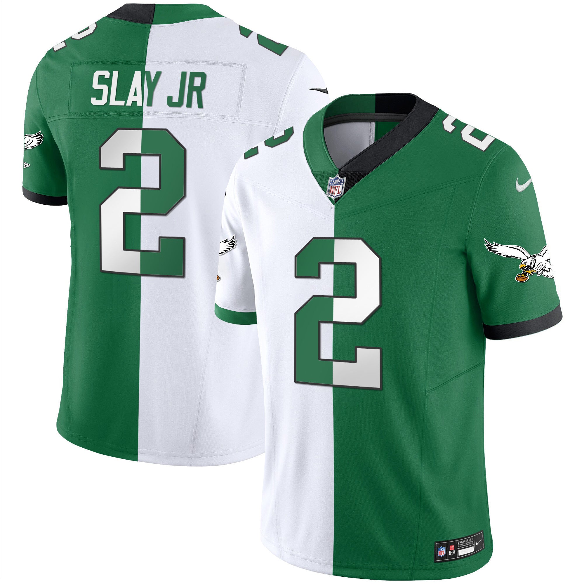 Men's Eagles Throwback Kelly Vapor Limited Jersey - All Stitched