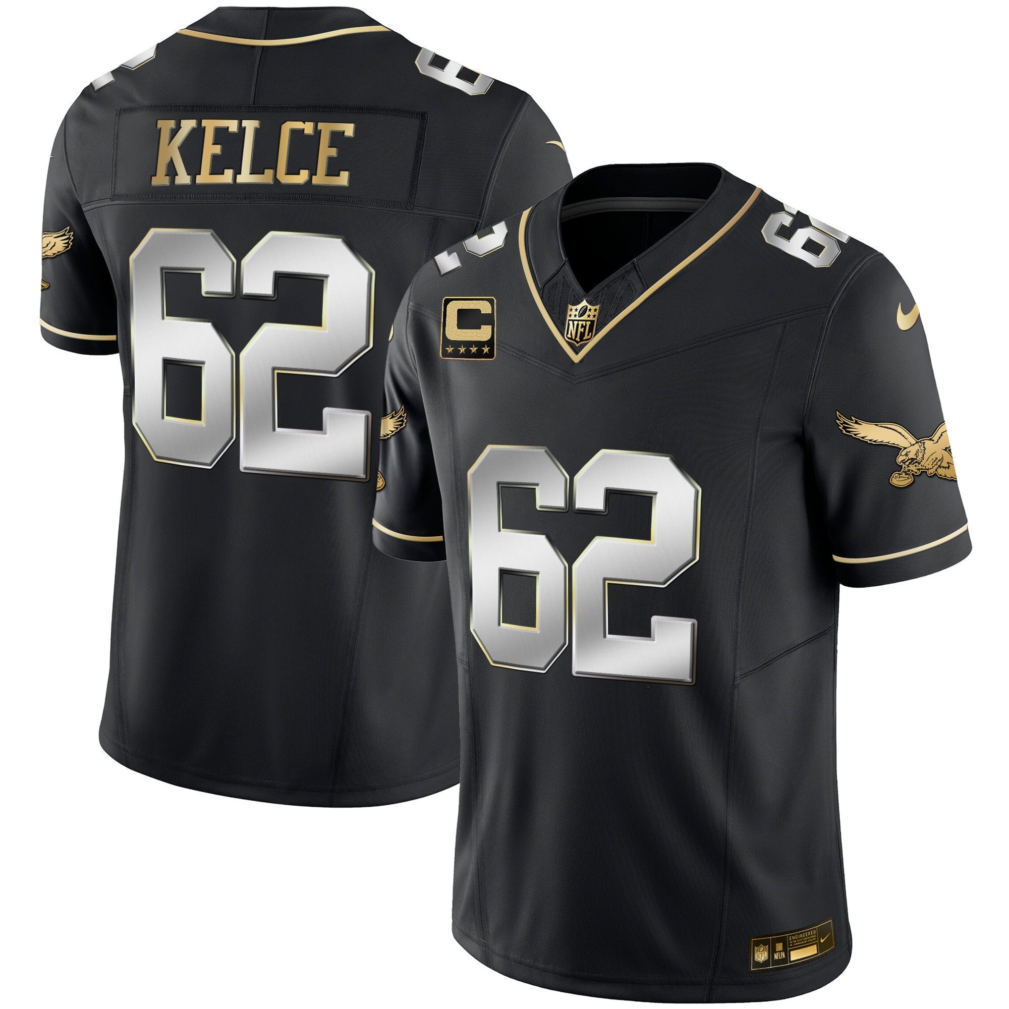 Men's Eagles Throwback Kelly Vapor Limited Jersey - All Stitched