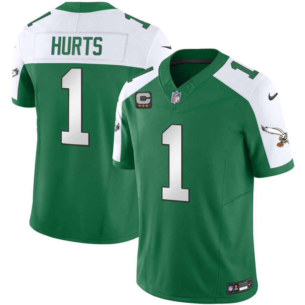 Men's Eagles Throwback Kelly Vapor Limited Jersey - All Stitched