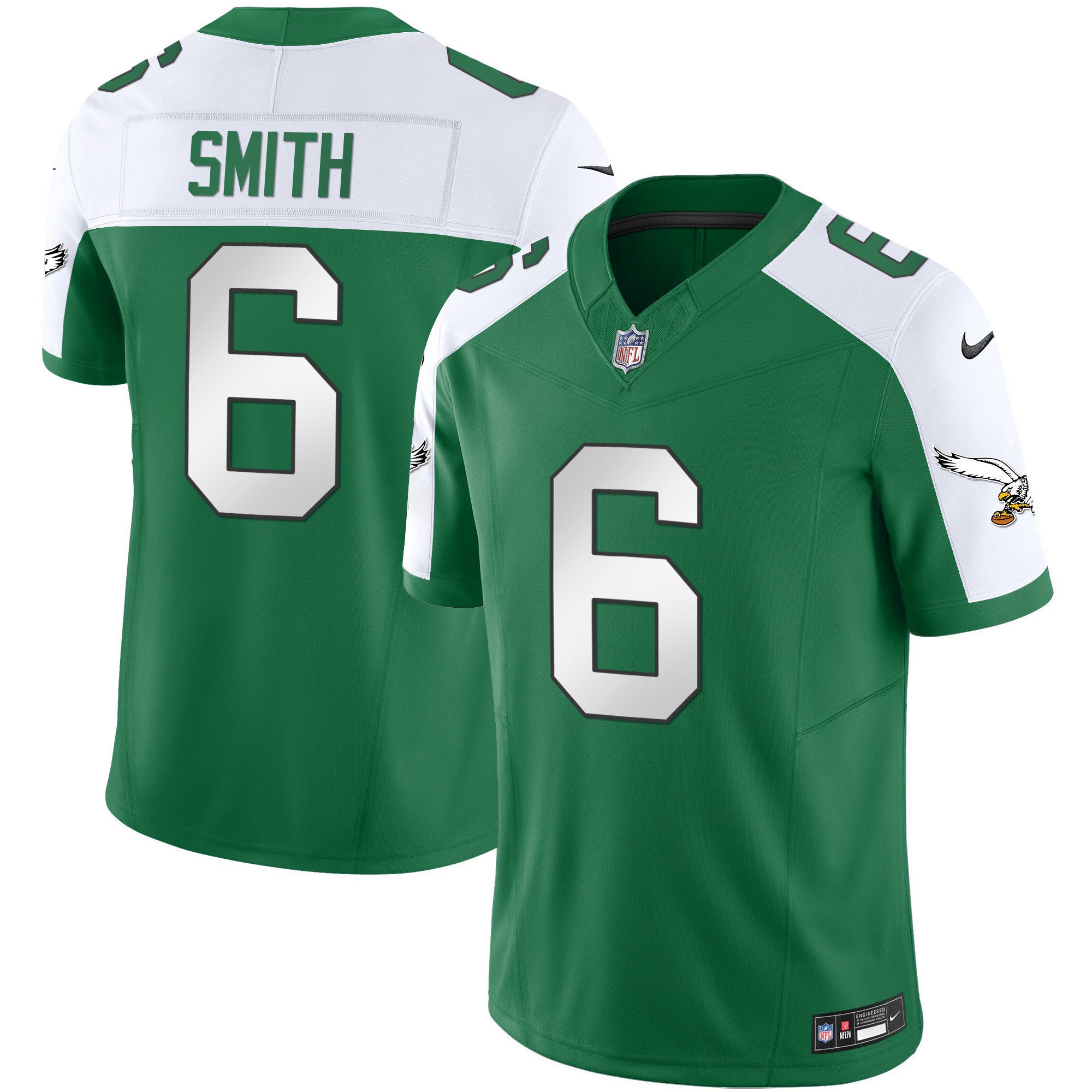 Men's Eagles Throwback Kelly Vapor Limited Jersey - All Stitched