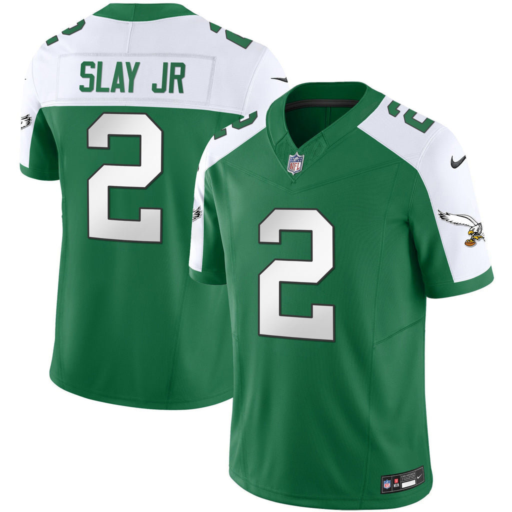 Men's Eagles Throwback Kelly Vapor Limited Jersey - All Stitched