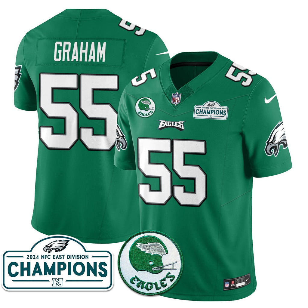 Men's Philadelphia Eagles 2024 NFC East Division Champions Jersey N2 - All Stitched