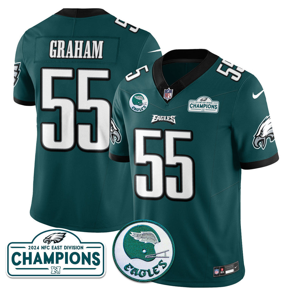 Men's Philadelphia Eagles 2024 NFC East Division Champions Jersey N2 - All Stitched